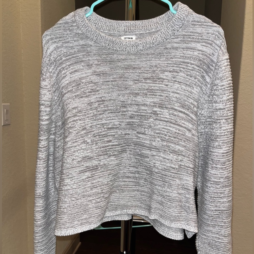 gray cotton on cropped sweater!